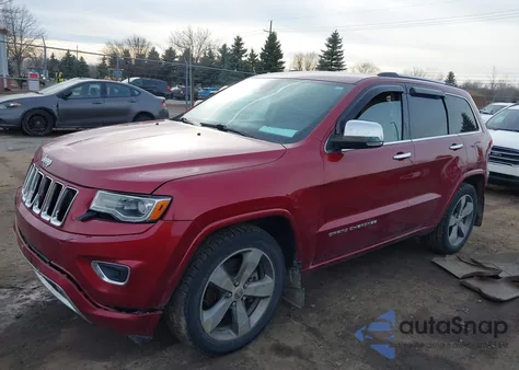 2014 Jeep Grand Cherokee Overland z USA, uszkodzony, nr VIN 1C4RJFCM1EC389355
